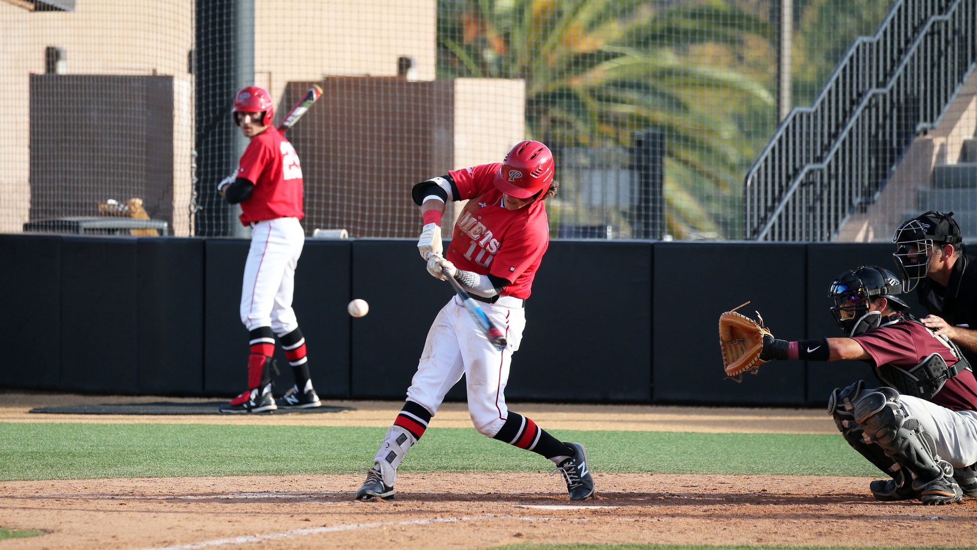 Brandon Luna was 3-5 between the two games with one RBI and five runs. Photo by Hugh Cox (taken 3/5).