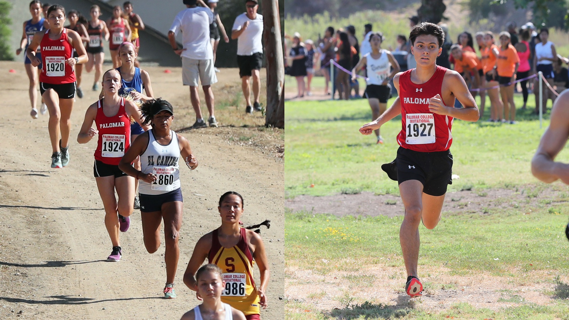 Addison Rose and Miguel Velasquez Campos were Palomar's top finishers. Photos by Hugh Cox.