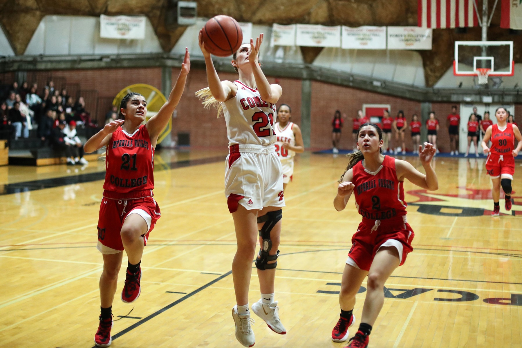 Lilly Crabtree had seven rebounds against Mesa. Photo by Hugh Cox (taken 2/14).