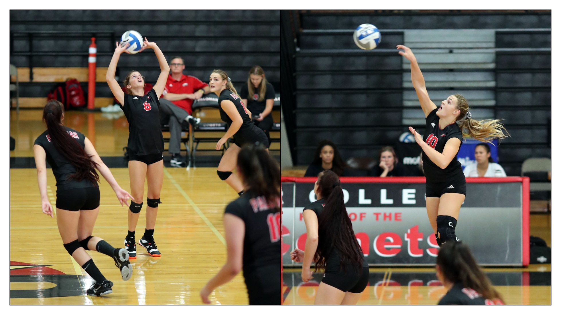 Carsyn Emerson (left) and Alina Lecakes-Jones received All-PCAC Honorable Mention honors. Photos by Hugh Cox.