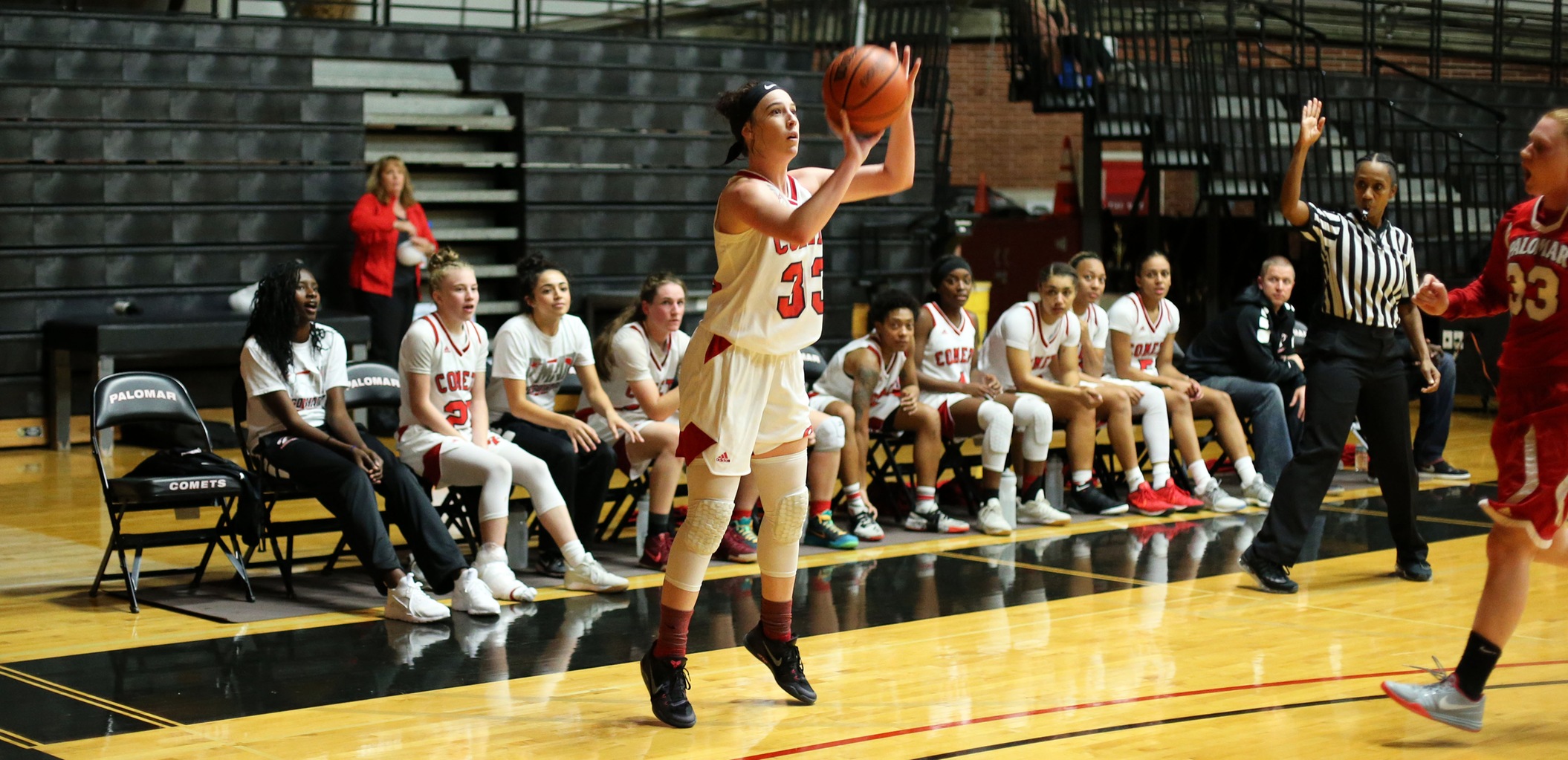 Morgan Heise fires away one of her four 3-pointers. -- Photo by Hugh Cox
