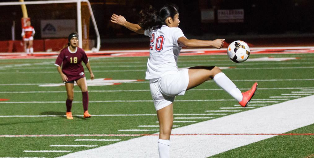 Athlete of the Week Yuliana Sanchez is shown playing for Fallbrook High last winter. -- Courtesy Photo