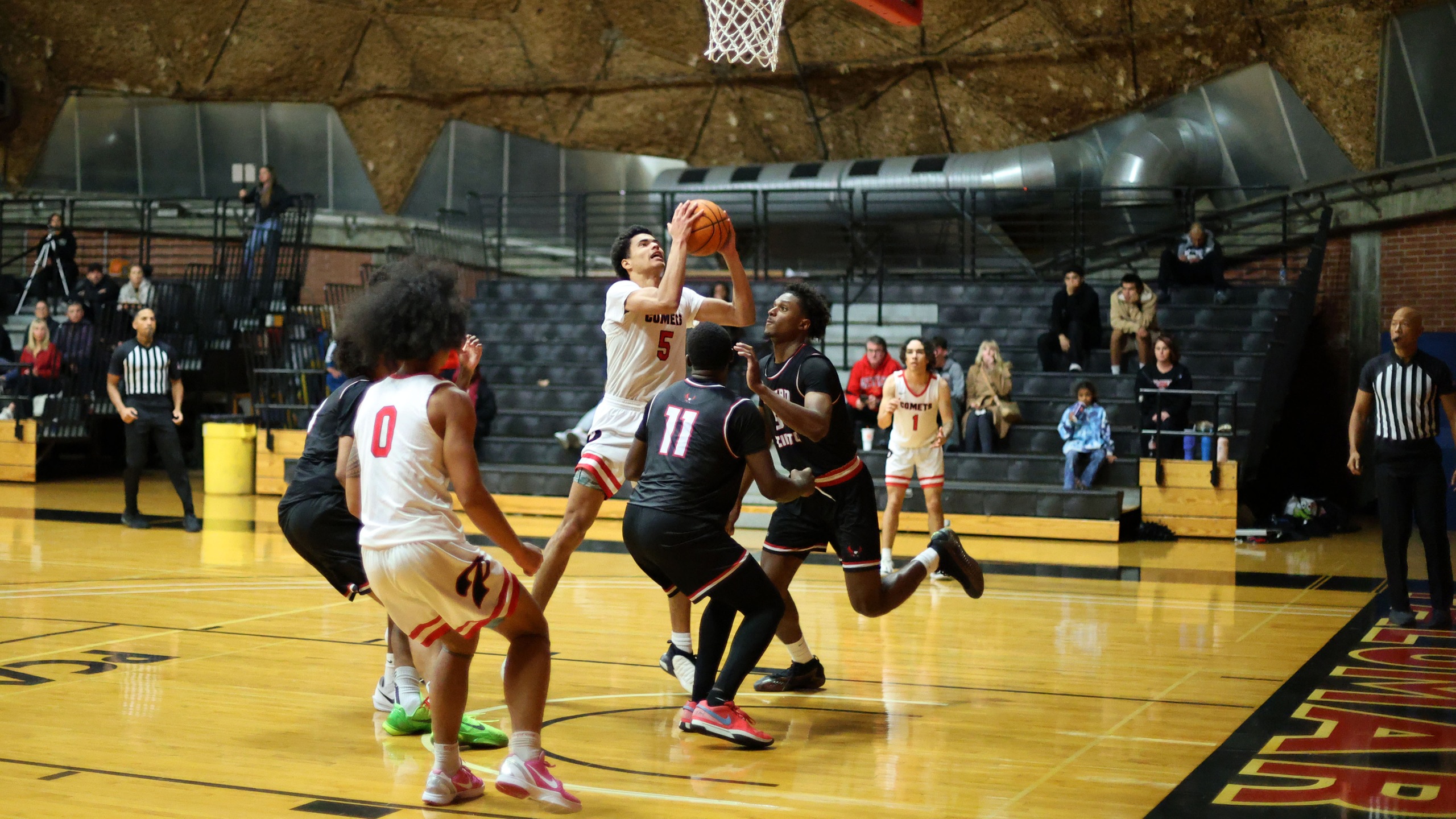 Isaiah Pomare recorded his third double-double of the season. Photo by Hugh Cox.