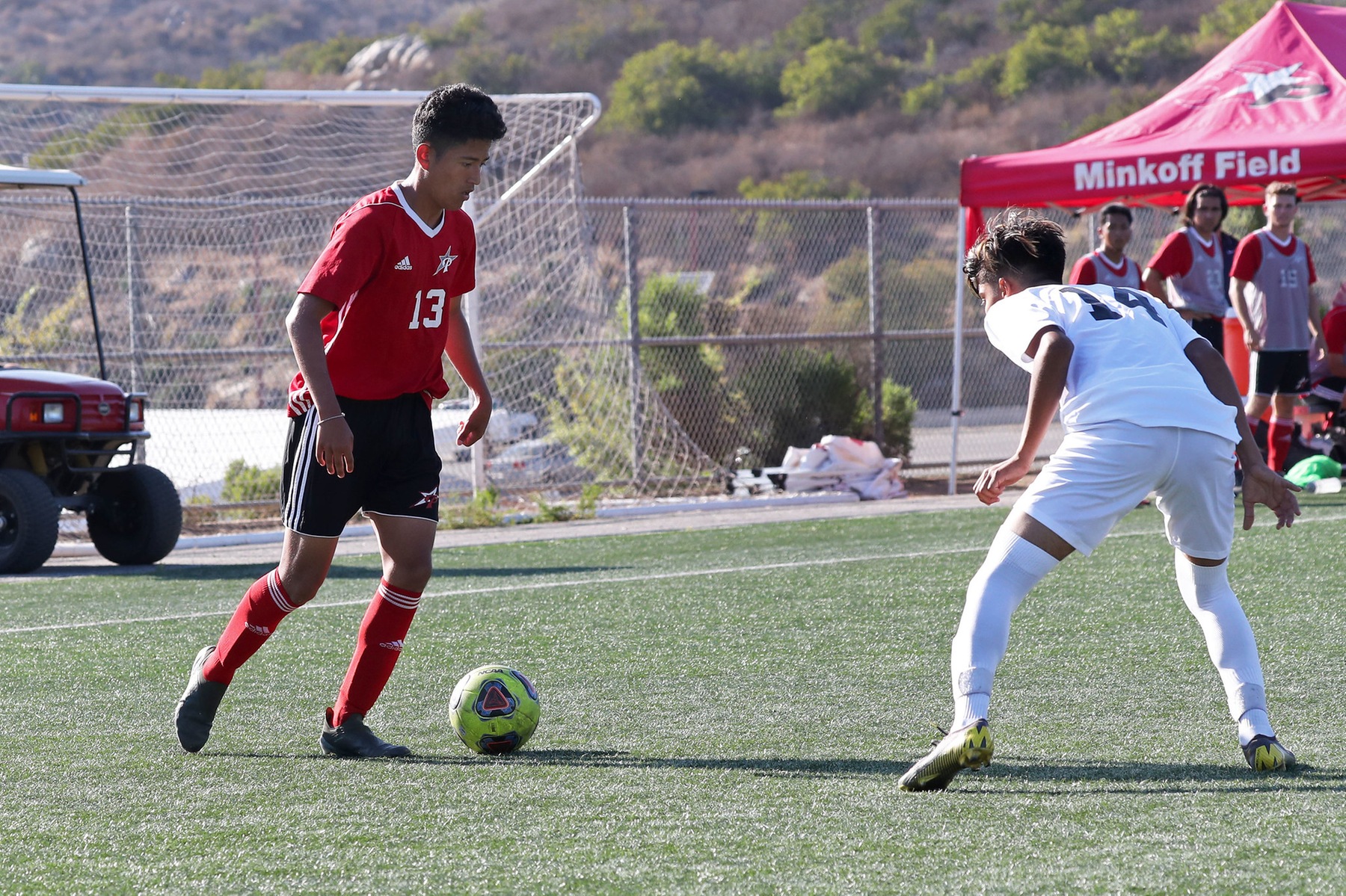 John Bernal scored the second goal for the Comets. Photo by Hugh Cox.