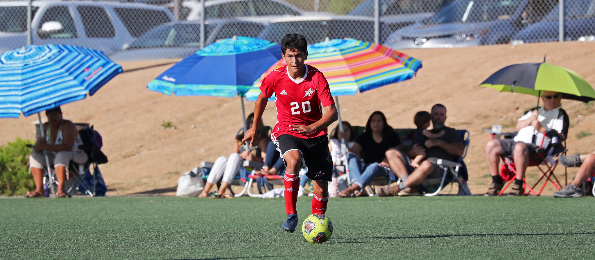 Christian Bahena assisted Arturo Soltero on the lone goal for the Comets. Photo by Hugh Cox (taken 8/27).