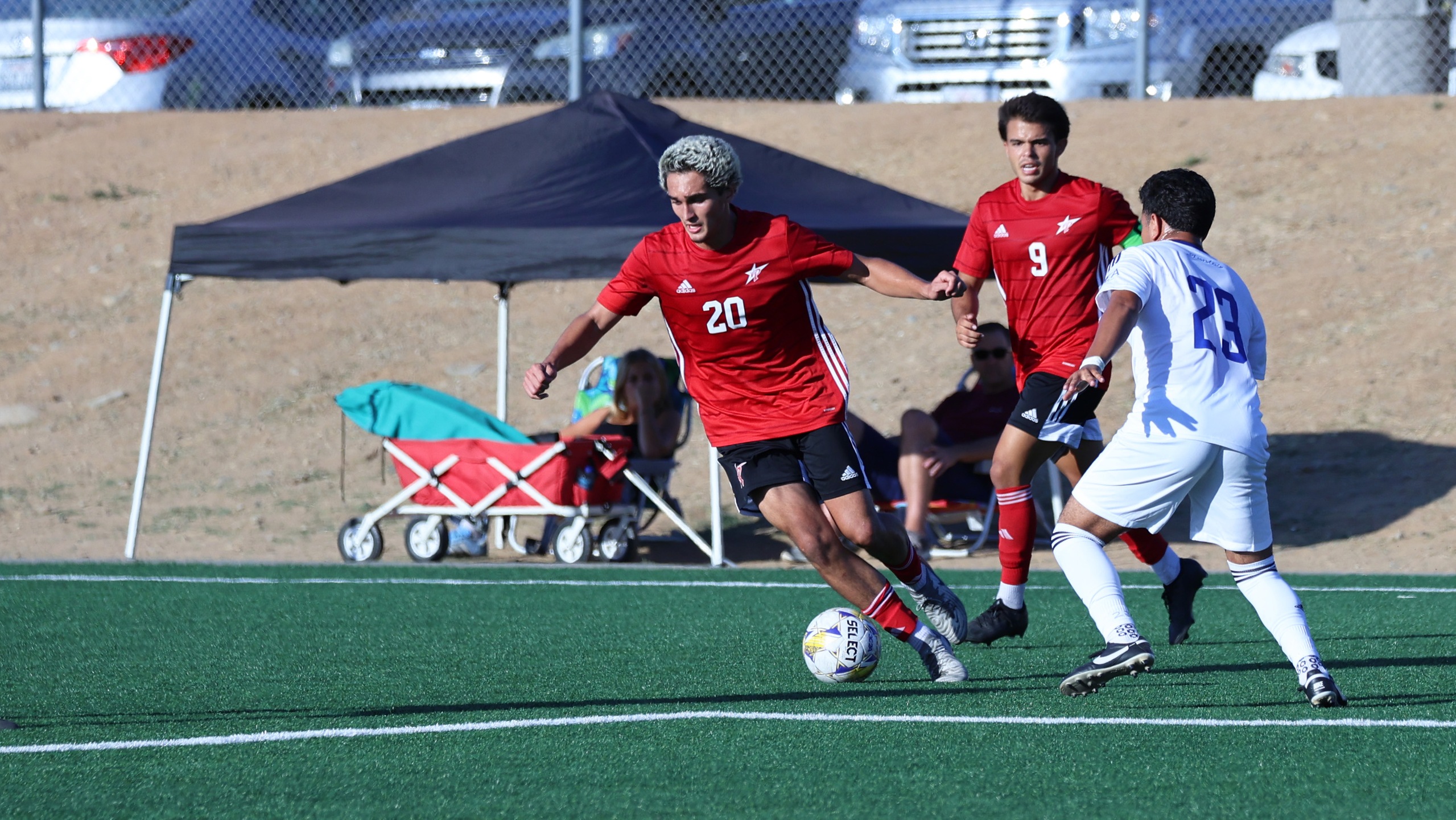 Ben Schumann scored two goals in the 3-0 win. Photo by Hugh Cox.