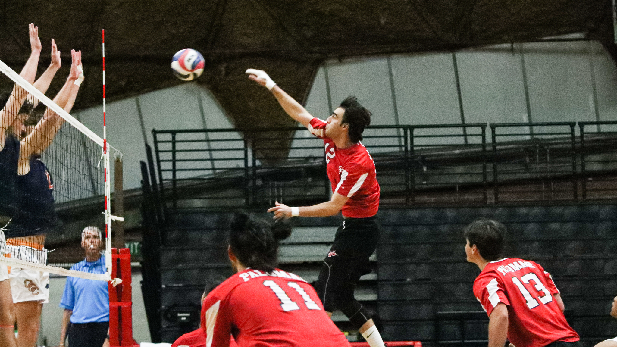 Josh Hixon finished the night with a team-high 17 kills. Photo by Cara Heise.