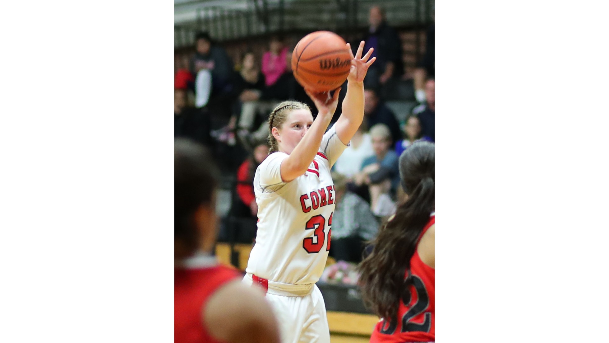 Mackenna Gentry finished the night with 14 points. Photo by Hugh Cox (taken 2/14).