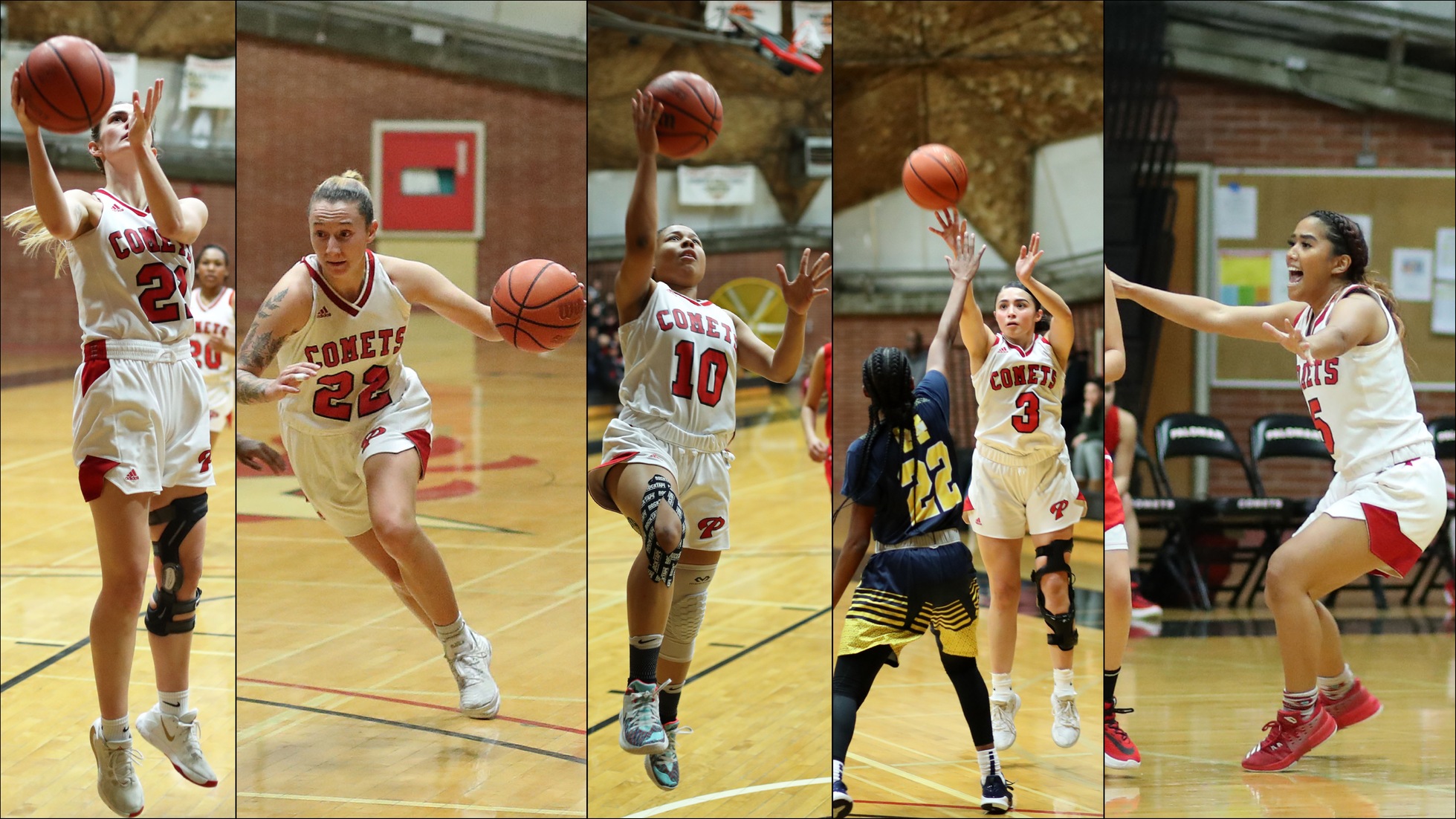 From left: Lilly Crabtree (1st Team), Melena Bland (1st Team), Taylor Williams (2nd team), Nikki Mayoral (1st Team) and Julie Saelee (2nd Team). Photos by Hugh Cox.
