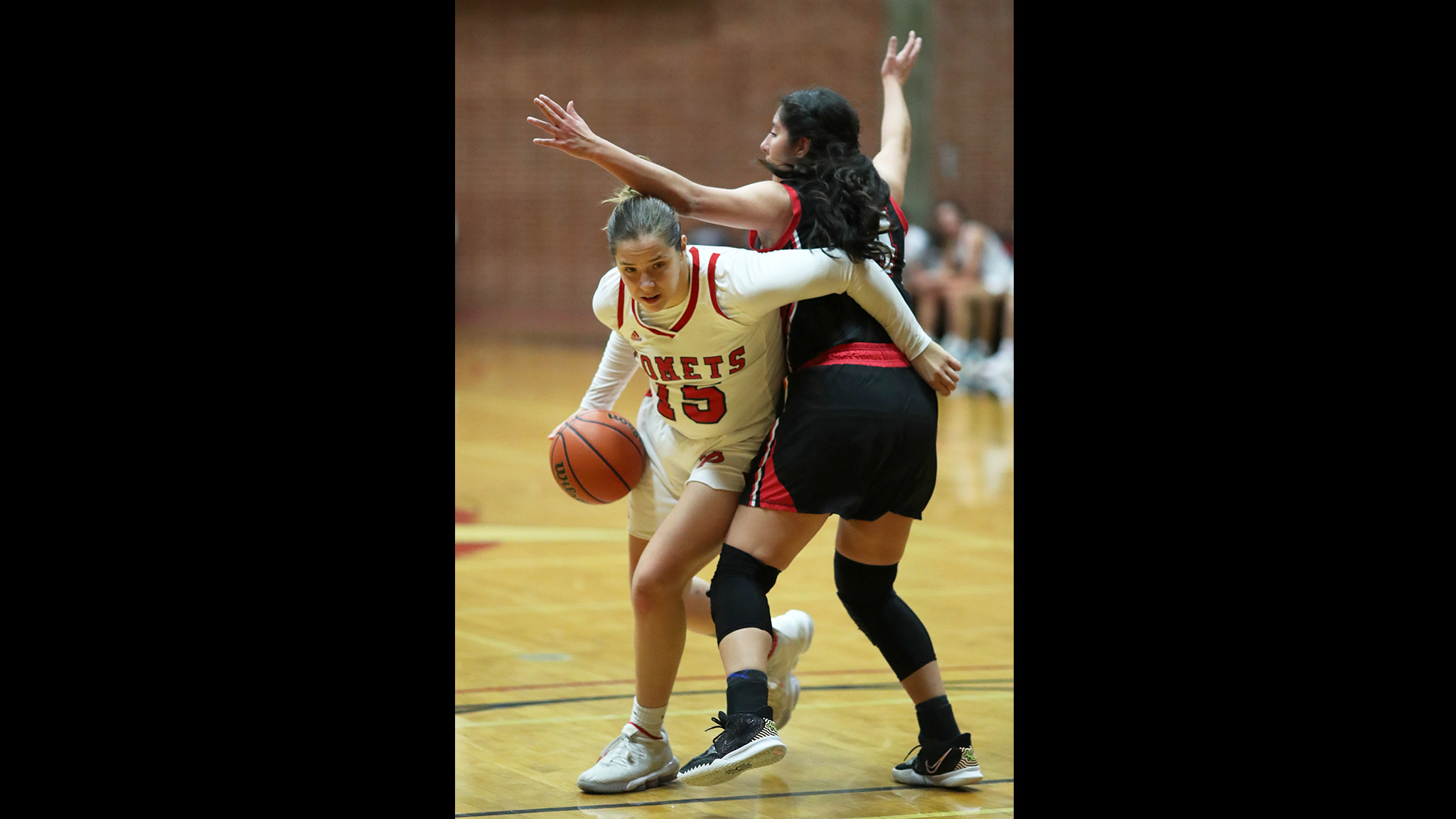 Arianna Pagan finished the night with 18 points and six rebounds. Photo by Hugh Cox.