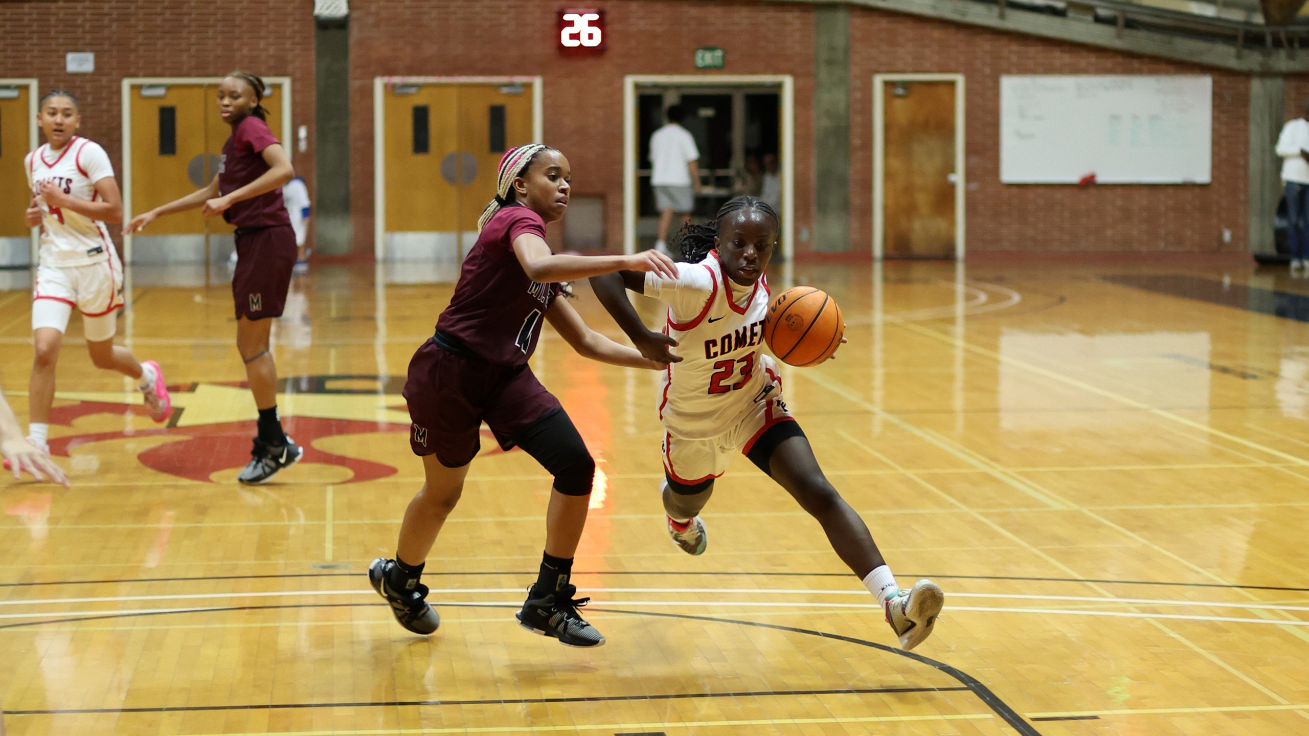 Rokhaya Cisse finished the night with a career-high eight assists. Photo by Hugh Cox.