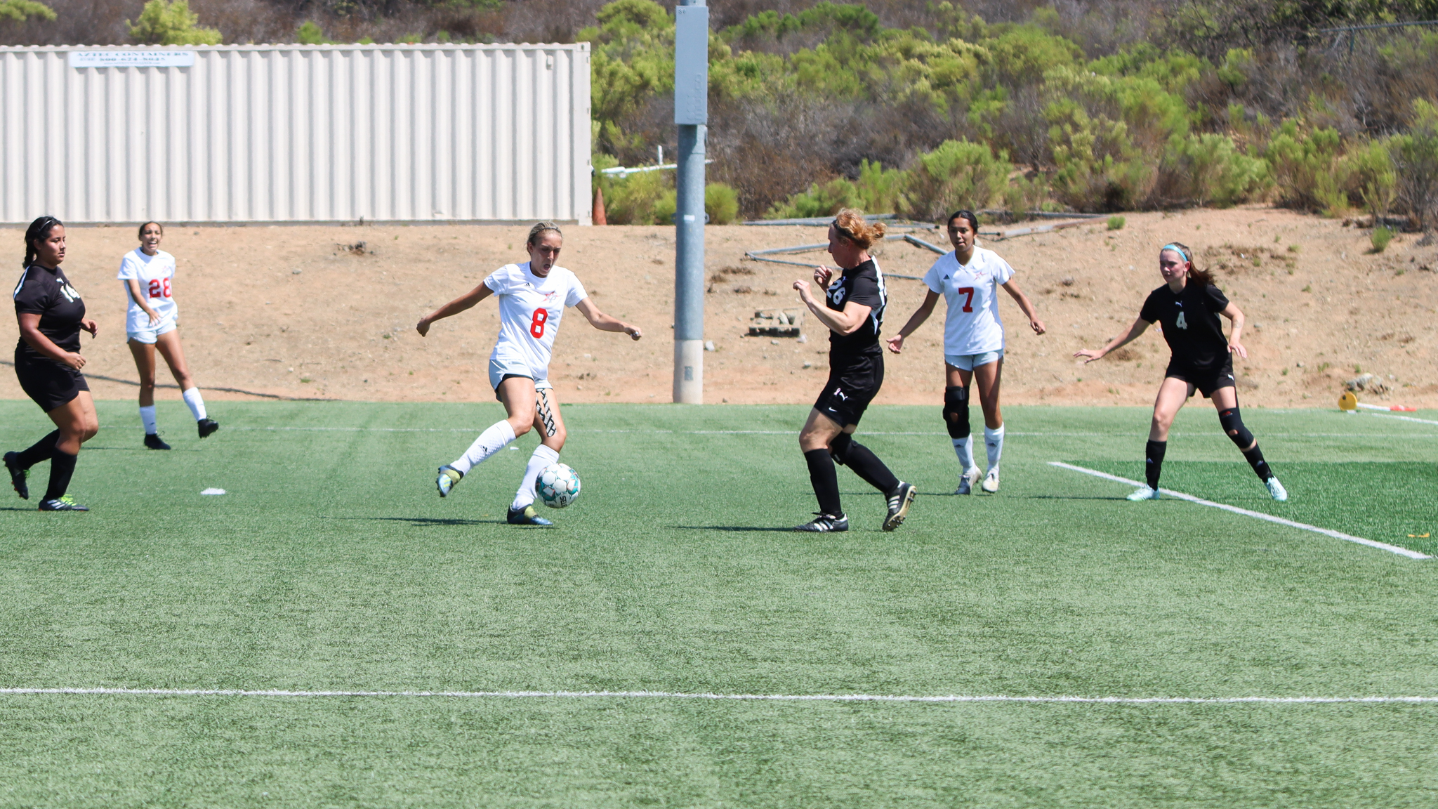 Michelle Skupnjak had her first career hat trick on Tuesday against Miramar College. Photo by Cara Heise.