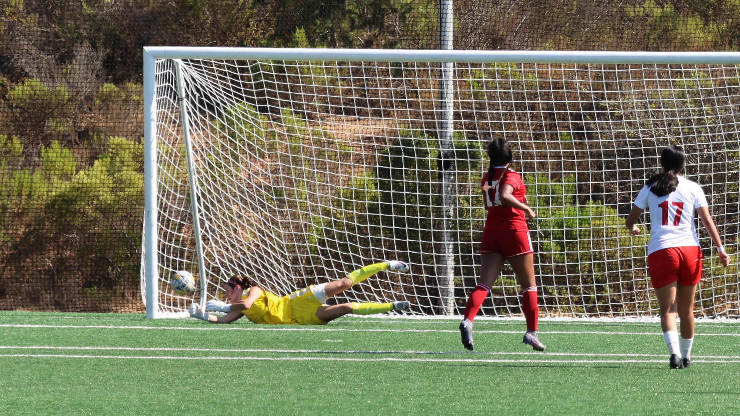 Giana Velasco recorded another clean sheet for the Comets. Photo by Hugh Cox.