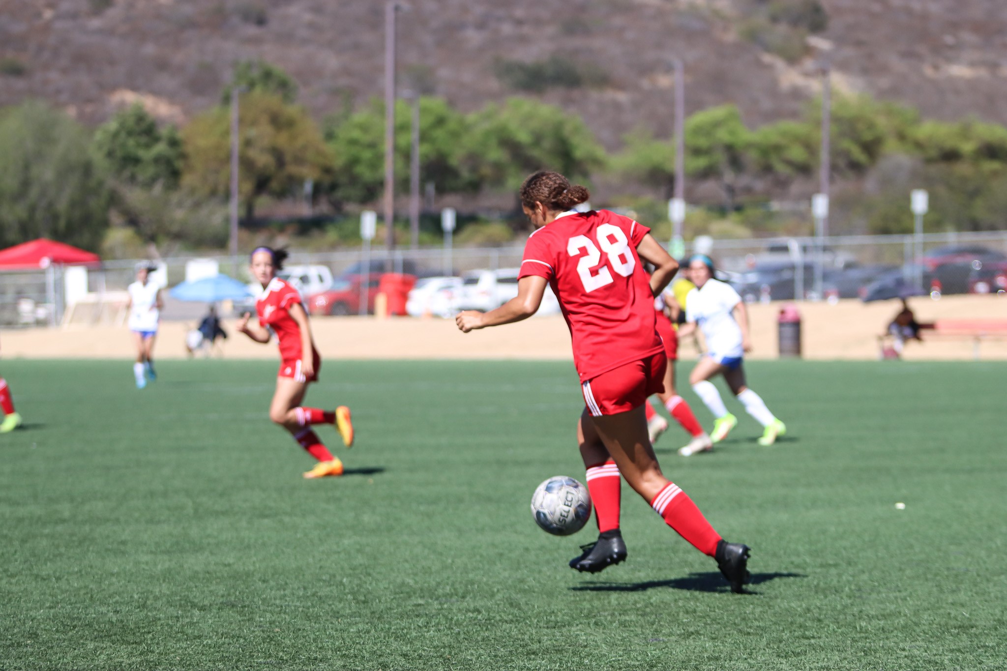 Layla Moore recorded her first career hat trick in the Comet's 4-0 victory over Los Angeles City College. Photo by Cara Heise.